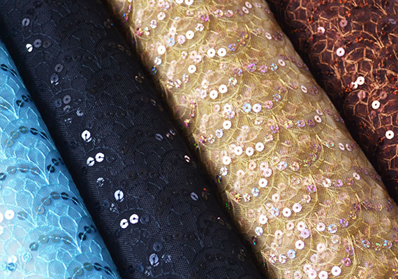 尼龍繡花婚紗類網布